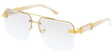 Item: 5209 Unisex Metal Large Aviator Frame w/ Metal Accents On Temple