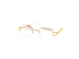 Item: 5250 Chic Rimless Gradient Metal Feline Snake