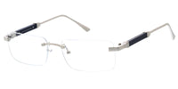 Item: 5339CLR Unisex Metal Medium Vintage Inspired Rectangle Frame w/ Clear Lens