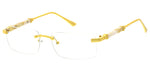 Item: 5339CLR Unisex Metal Medium Vintage Inspired Rectangle Frame w/ Clear Lens