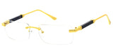 Item: 5339CLR Unisex Metal Medium Vintage Inspired Rectangle Frame w/ Clear Lens