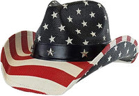 GCN- Cowboy 008 American Flag Eagle Cowboy Hats For Unisex 's Vintage Classic - Unit of Sale: Dozen