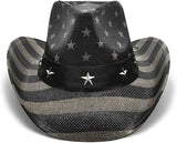 GCN- Cowboy 009 American Flag Eagle Cowboy Hats For Unisex 's Vintage Classic - Unit of Sale: Dozen