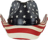 GCN- Cowboy 008 American Flag Eagle Cowboy Hats For Unisex 's Vintage Classic - Unit of Sale: Dozen