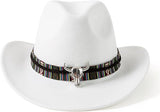 GCN-005-LD Womens Western Cowboy Cowgirl Hats with Wide Belt  Mix Colors Unit of Sale: Dozen