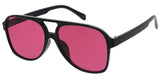 Item:80837COL Unisex Large Plastic Aviator Frame w/ Color Lens