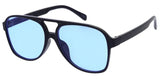 Item:80837COL Unisex Large Plastic Aviator Frame w/ Color Lens