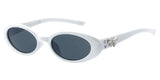 Item: 80949  Women's Plastic Medium Oval Frame w/ Metal Accents On Temple