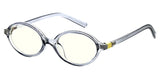 Item: 81007BLF/CLR Unisex Plastic Small Oval Classic Blue Light Filtering Computer Glasses