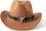 GCN-005-LD Womens Western Cowboy Cowgirl Hats with Wide Belt  Mix Colors Unit of Sale: Dozen