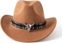 GCN-005-LD Womens Western Cowboy Cowgirl Hats with Wide Belt  Mix Colors Unit of Sale: Dozen