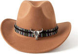 GCN-005-LD Womens Western Cowboy Cowgirl Hats with Wide Belt  Mix Colors Unit of Sale: Dozen