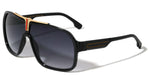 Item:  AV-5482 Gold Curved Line Accent Temple Modern Aviators