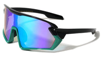 Item: BP0276 Frontal Duo-tone Frame Shield Color Mirror Lens