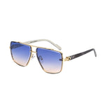 Item: EA2159 Unisex Metal Large Aviator Frame w/ Metal Accents On Temple