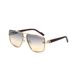 Item: EA2159 Unisex Metal Large Aviator Frame w/ Metal Accents On Temple