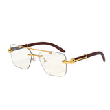 Item: EA2217 Unisex Metal Large Aviator Frame w/ Metal Accents On Temple