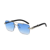 Item: EA2217 Unisex Metal Large Aviator Frame w/ Metal Accents On Temple