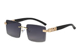 Item: EA2212 Unisex Metal Large Aviator Frame w/ Metal Accents On Temple