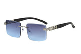 Item: EA2212 Unisex Metal Large Aviator Frame w/ Metal Accents On Temple
