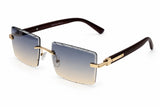 Item: EA2215 Unisex Metal Large Aviator Frame w/ Metal Accents On Temple