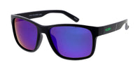 Item: KU-POL016RV KUSH Plastic Large Rectangular Frame w/ Polarized Color Mirror Lens