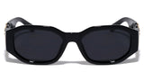 Item: P30344-BLK  Black Geometric Rectangle Tiger Emblem