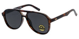 Item: POLF1035 Unisex Large Plastic Aviator Frame w/ Polarized Lens