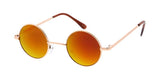 Item: 3611RV Unisex Metal Classic Small Round Lennon Frame w/ Color Mirror Lens