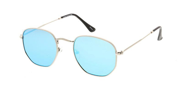 Item: 4672REV Real Revo Unisex Classic Metal Rounded Square Small Frame w/ Spectrum Color Mirror Len