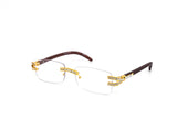 Item: 5076RH Rhinestone Infused Rimless Metal Eyeglasses