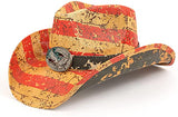 4823JX American Flag Eagle Cowboy Hats For Unisex 's Vintage Classic - Unit of Sale: Dozen
