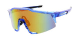 Title: 7815KSH/RV  "KUSH"  Plastic Sport Large Half Frame Shield w/ Rubber Anti-Slip Inserts and Color Mirror Lens
