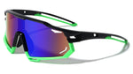 Item: BP0182-CM   Color Mirror Cutout Lens One Piece Shield Sports