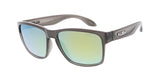 Item: KU-POL007RV "KUSH" Polarized Plastic Medium Square Crystal Grey Frame w/ Color Mirror Lens