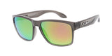 Item: KU-POL007RV "KUSH" Polarized Plastic Medium Square Crystal Grey Frame w/ Color Mirror Lens