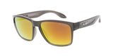 Item: KU-POL007RV "KUSH" Polarized Plastic Medium Square Crystal Grey Frame w/ Color Mirror Lens