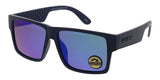 Item: KU-POL022RV "KUSH" Large Rectangular Flat Top Faux Woodgrain Frame w/ Polarized Color MirrorLens