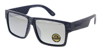 Item: KU-POL022RV "KUSH" Large Rectangular Flat Top Faux Woodgrain Frame w/ Polarized Color MirrorLens