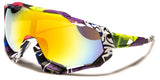 Item: SPG001  Shield Street Art Men'S Frame w/ Color Mirror Lens