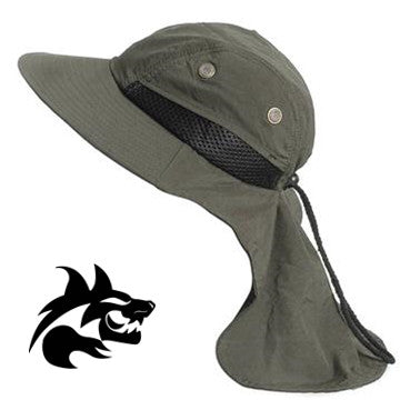 Era2-OLV Boonie Snap Hat Brim Ear Neck Cover Sun Flap Cap Outdoor Hiking Garden Fishing - Unit of Sale: Dozen