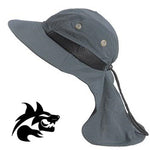 Item: Era2-DGY   Boonie Snap Hat Brim Ear Neck Cover SCap Outdoor Hiking Garden un Flap Fishing - Unit of Sale: Dozen
