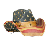 Item:1 USA American Flag Cowboy Hats For Unisex 's Vintage Classic - Dozen (12 pieces)